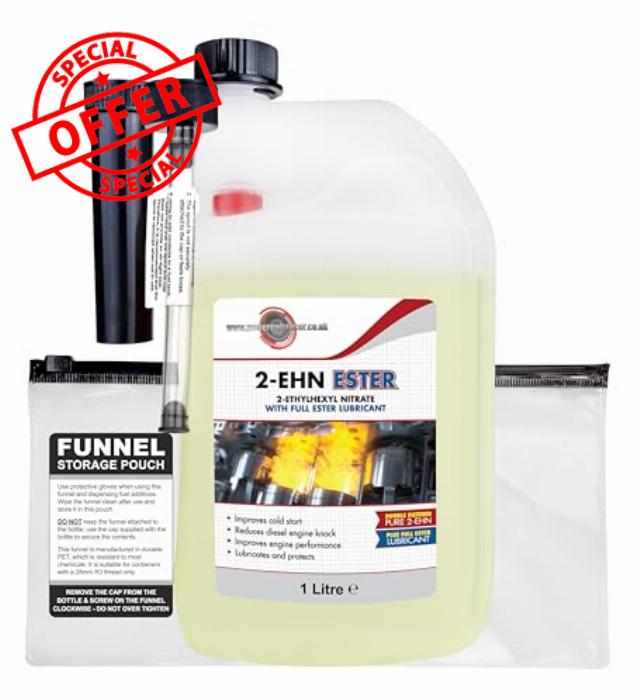 powerenhancer Premium Double Filtered Pure 2-EHN Cetane Booster with 100% Ester Lubricant. Diesel Additive to Improve Cold Start