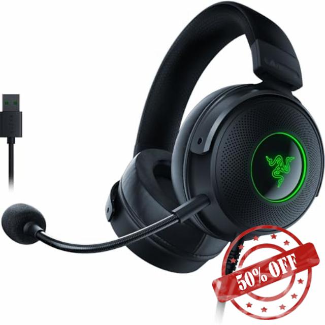 Razer Kraken V3 - Wired USB Gaming Headset with Razer Chroma RGB (TriForce 50 mm Drivers