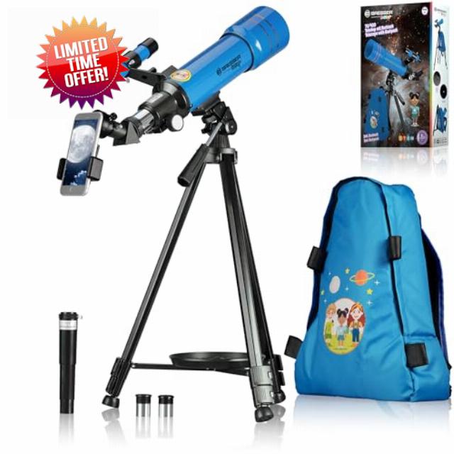 Bresser Junior Children's Telescope 70/400 Lens Telescope for Children from 8 Years