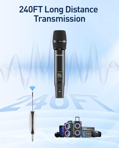 UHF Metal Dual Handheld Cordless Dynamic Mic System with Rechargeable Receiver