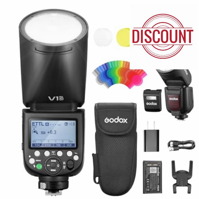 Godox V1 Pro N V1Pro-N Round Head Camera Flash TTL Speedlite Compatible for Nikon