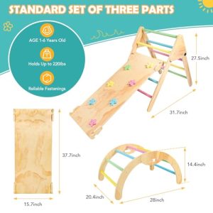 7 in 1 Wooden Climbing Toys for Toddlers 1-3 Inside