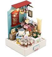 SICSHTOP DIY Book Nook Kit - Miniature 3D Wooden Garden House Kit Craft Kits, Book Nook Mini Kit ...