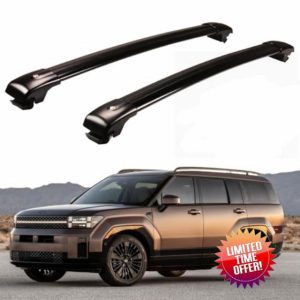 Crossbars Fits for Santa Fe 2024 Hyundai Cross Bar Roof Rack Rail Luggage Cargo Carrier Adjustable Lockable Black 2PCS