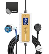 RamTouch EV Charger Cable Type 2 to 3 Pin Plug - 3kW 6.5M Adjustable 6/8/10/13A with Memory Curre...