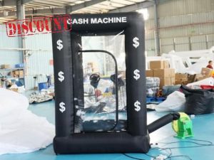 Inflatable Money Machine Booth with 2pcs Blower Inflatable Cash Cube Machine for Event