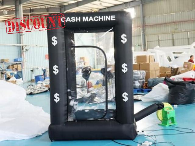 Inflatable Money Machine Booth with 2pcs Blower Inflatable Cash Cube Machine for Event