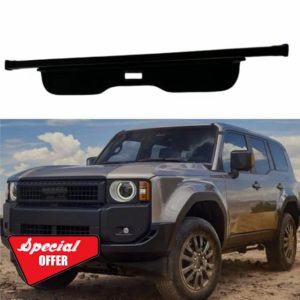Canvas Rear Trunk Shade Retractable Shield Cargo Cover Fits for Toyota Land Cruiser Prado J250 2024
