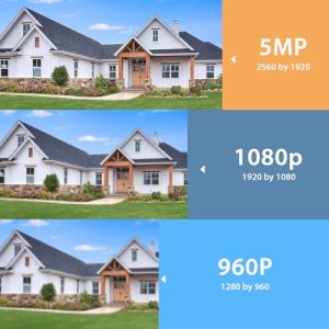 Plug & Play】 Hiseeu 5MP WiFi Security Camera System Outdoor