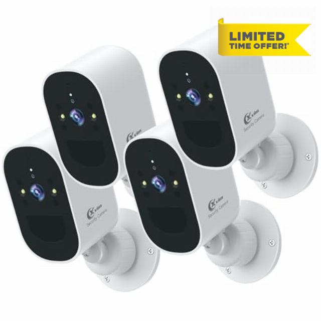 XVIM 4Pack 1080P Wireless Security Cameras Outdoor