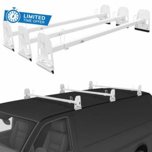 Van Roof Ladder Rack 3 Bar Set