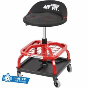 Rolling Shop Stool for Garage with Casters