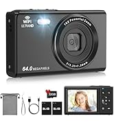 SOPPY Digital Camera,Vlogging Camera with 32G Memory Card,FHD 1080P 44MP Compact Camera,2.4