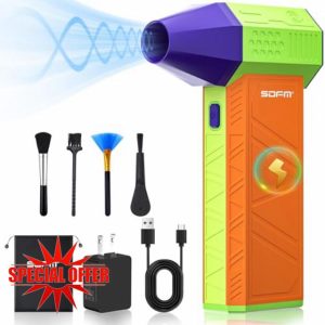 SDFM Electric Air Duster - 130000RPM Compressed Air Duster，3 Gear Adjustable Jet Dry Blower can Reusable Can for Computer Keyboard