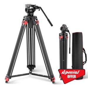 NEEWER 74" Video Tripod with Fluid Head [Basic Version]
