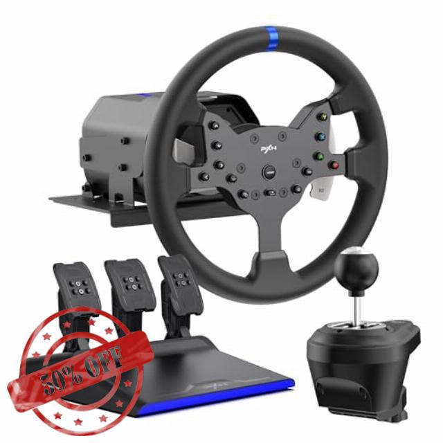 PXN V99 Force Feedback Gaming Steering Wheel Xbox PC