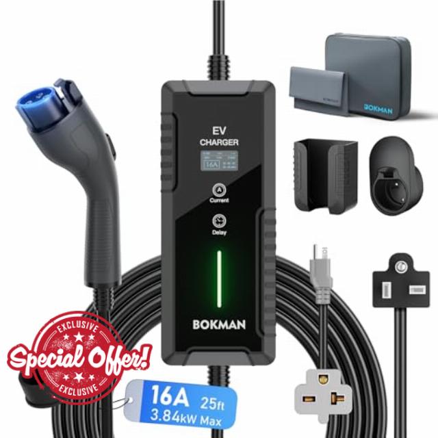 bokman Portable Level 1&2 EV Charger (240V