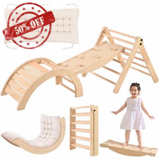 Pikler Triangle Set with Cushion