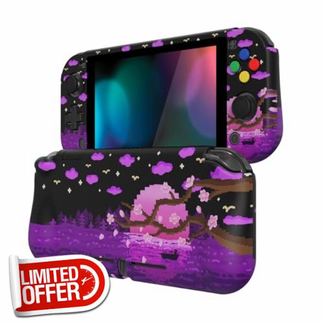 playvital Hard Shell Grip Cover for Nintendo Switch Lite w/Screen Protector & Thumb Grip Caps & Button Caps