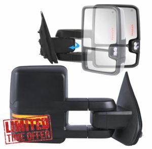Power Folding Towing Mirrors Compatible for 2007-2013 Chevy Silverado GMC Serria Yukon Suburban Tahoe