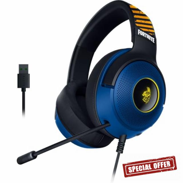 Razer Kraken V3 X - Fortnite Edition Wired USB gaming headset (ultra-lightweight headphones