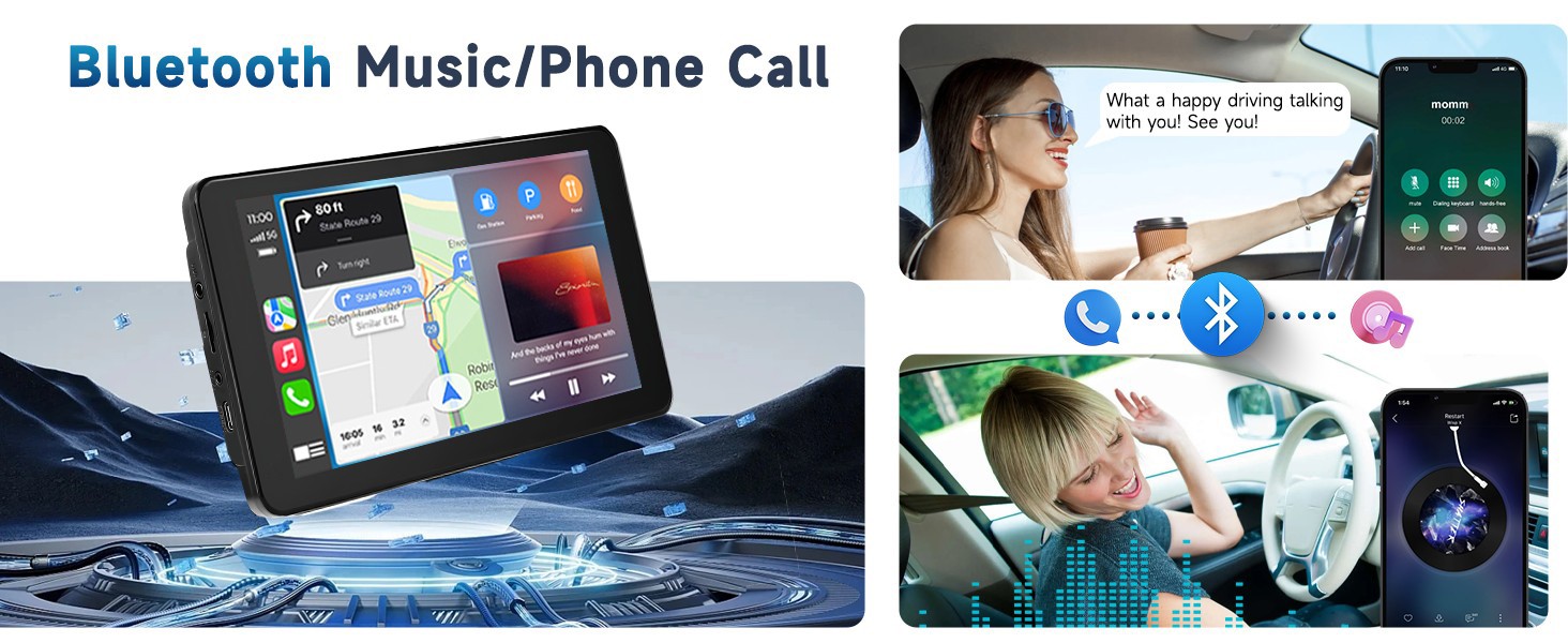 car electronic bluetooth radio bluetooth receiver wireless apple carplay apple car play screen