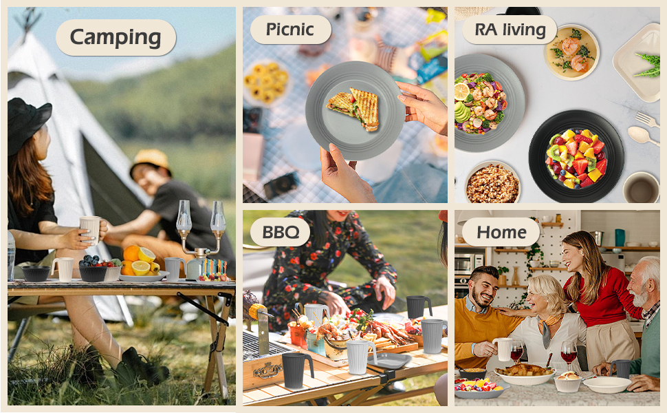 Plastic Camping dinner set