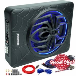 10" 1000W Slim Under Seat Powered Car Subwoofer