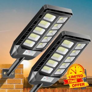 Solar Lights Outdoor for Outside IP66 Waterproof Solar Street Lights Outdoor 6500K Dusk to Dawn Solar Security Flood Lights Motion Sensor with Remote Control for Parking lot