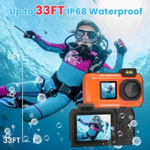 33FT Waterproof Camera Rugged Dustproof Shockproof for Snorkeling
