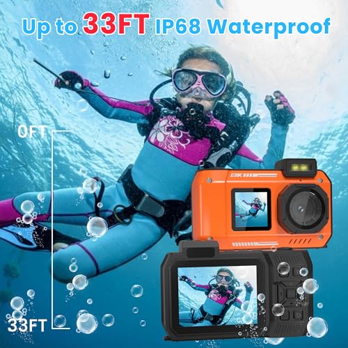 33FT Waterproof Camera Rugged Dustproof Shockproof for Snorkeling