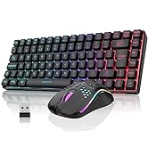 RedThunder K10 Wired Gaming Keyboard and Mouse Combo, UK Layout, True RGB Backlight, Soft Leather...