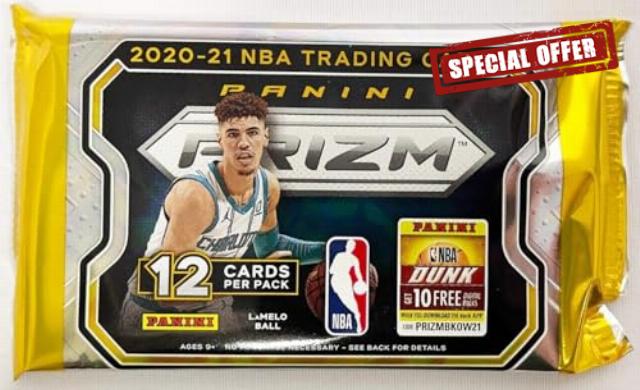 NEW 2020-21 Panini PRIZM Basketball Factory Sealed HOBBY (More Hits than Retail) PACK w/ 12 Cards - Chance for Valuable SILVER PRIZM Rookie and Autograph Cards of Anthony Edwards and the rest of this HOT Rookie Class!