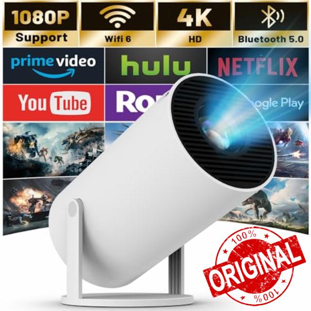 Mini Projector with WIFI 6 and Bluetooth