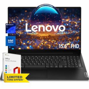 Lenovo V15 Business Laptop | 16GB RAM | 1TB SSD | 15.6"" FHD Anti-Glare Display | Intel Dual-core Processor | Ethernet RJ-45 | Microsoft Office Lifetime License | Windows 11 Pro | WOWPC Bundle