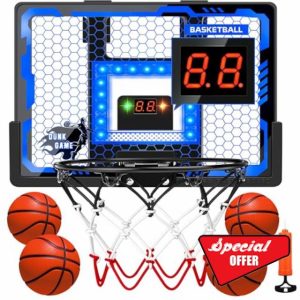 Indoor Basketball Hoop Toy for Kids - Mini Basketball Hoops with Scoreboard&4 Balls