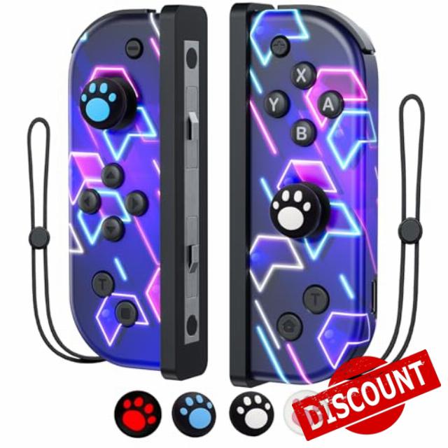 TURPOW Replacement Controller sw Gamepad for N S-witch/Lite/OLED with Motion Control/Dual Vibration/Wake-Up/Screenshot