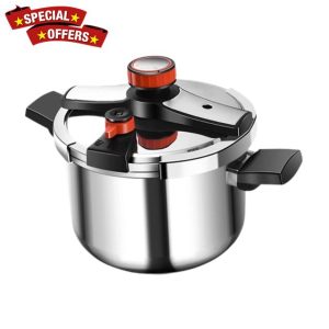 Stainless Steel Pressure Cooker Cooking Pot for All Cooktops Easy to Clean Pressure Pot Kitchen Soup Stewpot