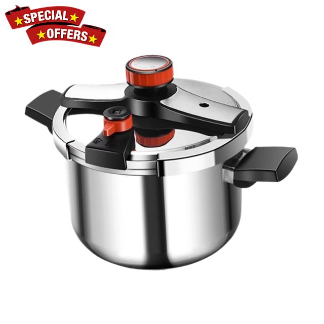 Stainless Steel Pressure Cooker Cooking Pot for All Cooktops Easy to Clean Pressure Pot Kitchen Soup Stewpot