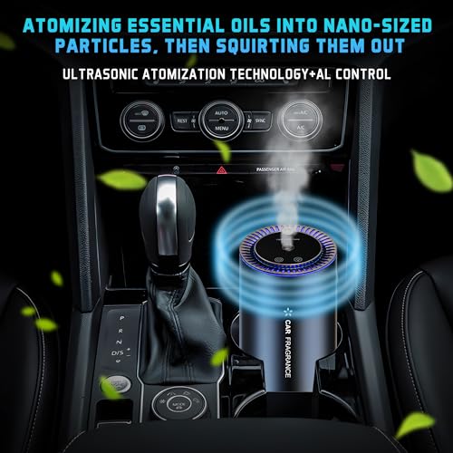 Waterless Ultrasonic Atomization Diffuser for Car Deodorize