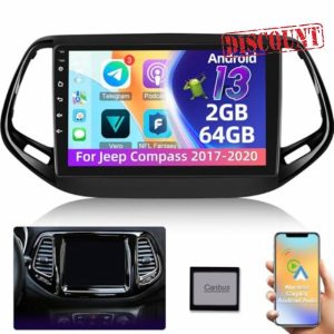 [2G+64G] for Jeep Compass 2017 2018 2019 2020 Android 13 Radio - Wireless Carplay and Android Auto
