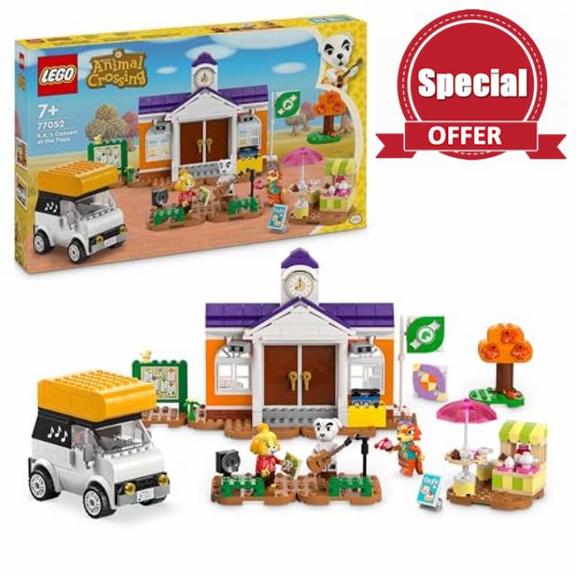 LEGO Animal Crossing K.K.’s Concert in the Plaza Building Toy for 7 Plus Year Old Girls and boys