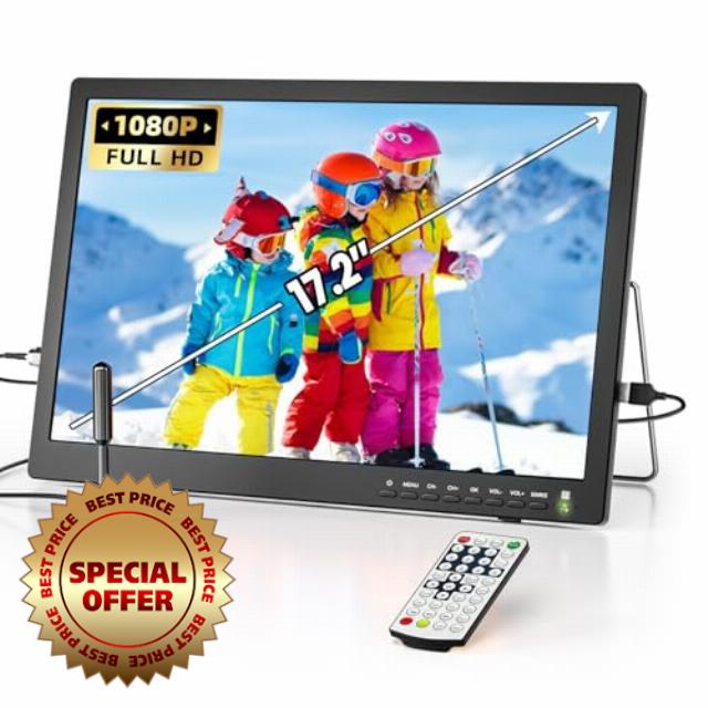 Desobry 17.2 Inch Portable TV with Antenna