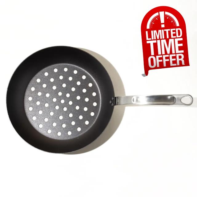 Made In Cookware - 12" Seasoned Carbon Steel Grill Frying Pan - (Like Cast Iron