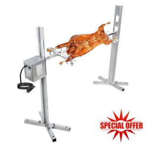 BBQ Grill Rotisserie Kit Up to 220lb Pig Spit Rotisserie Grill Roaster Heavy Duty for Pig Rotisserie Hog Lamb Outdoor Party Campfire Barbecue