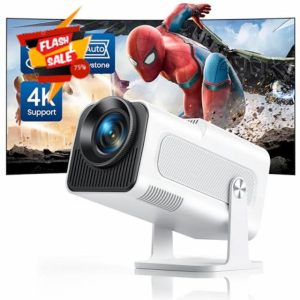 【270°Adjustable Stand】Mini Projector 4K with WiFi 6 and Bluetooth