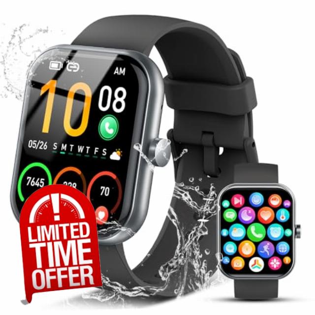 Smart Watch for Men Women Make/Answer Calls 1.96'' 47.5mm Fitness Watch with 110+ Sports Modes