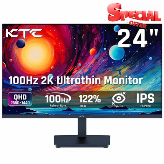 KTC 24 Inch QHD 100Hz Computer Monitor IPS 2K