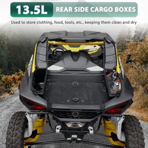 Waterproof Poly Cargo Storage Boxes Tool Bin Organizer for Can Am Maverick R X RS 2024+ Accessories