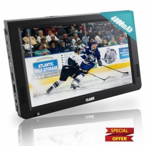 10" Portable TV with Antenna Mini TV LCD Monitor Battery Powered TV ATSC Media Player（HDMI